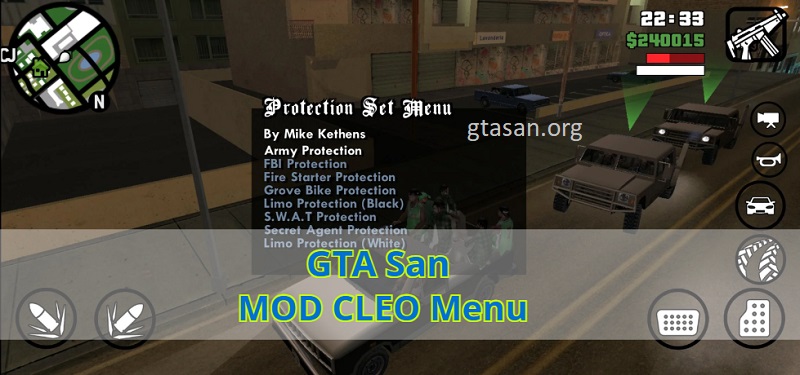 Gta San Cleo mod - xe độ, cheat menu, việt hóa trên điện thoại