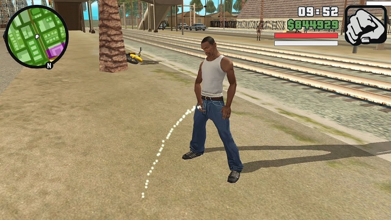 GTA San Andreas Mod APK gameplay on Android
