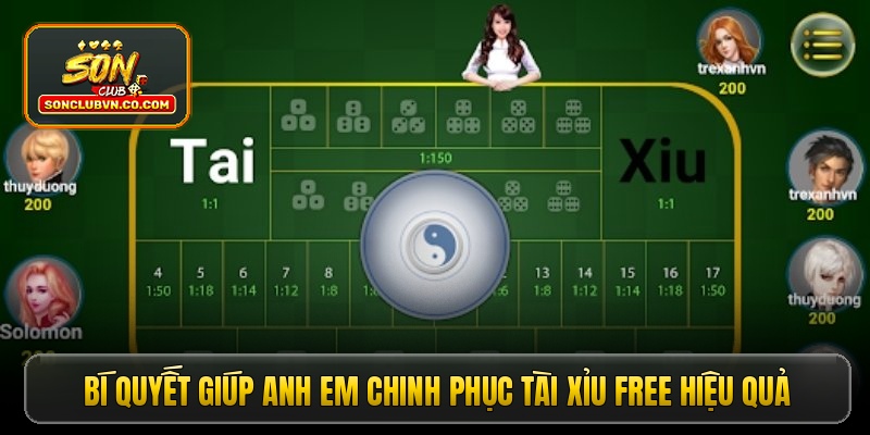Bí quyết giúp anh em chinh phục Tài Xỉu Free hiệu quả