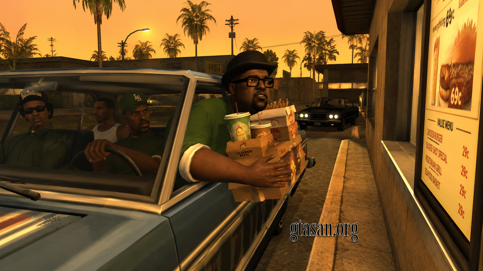 Big Smoke Gọi Đồ Ăn Câu Giờ Tại Cluckin Bell